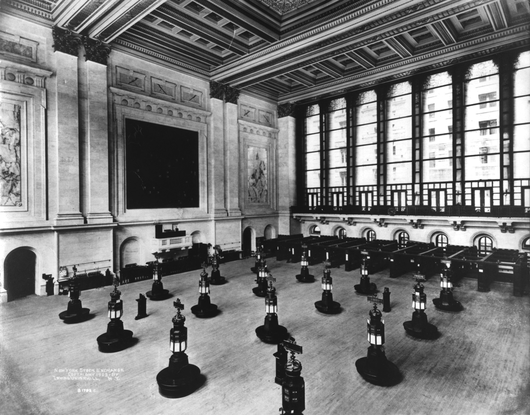 Traders work in the coffee pit at the New York Board of Trade