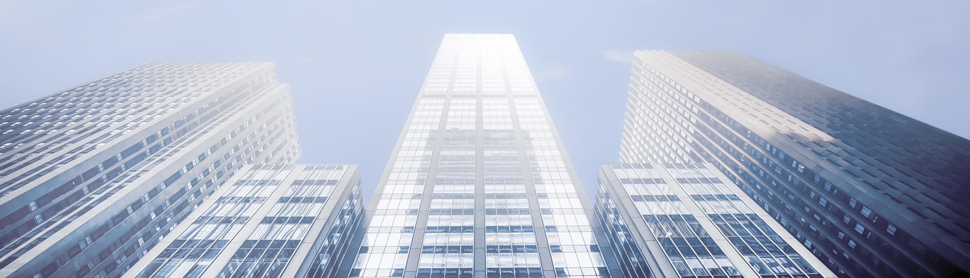 looking up at buildings