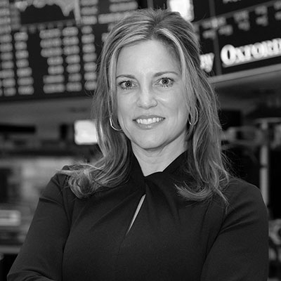 Hope Jarkowski on the NYSE trading floor.