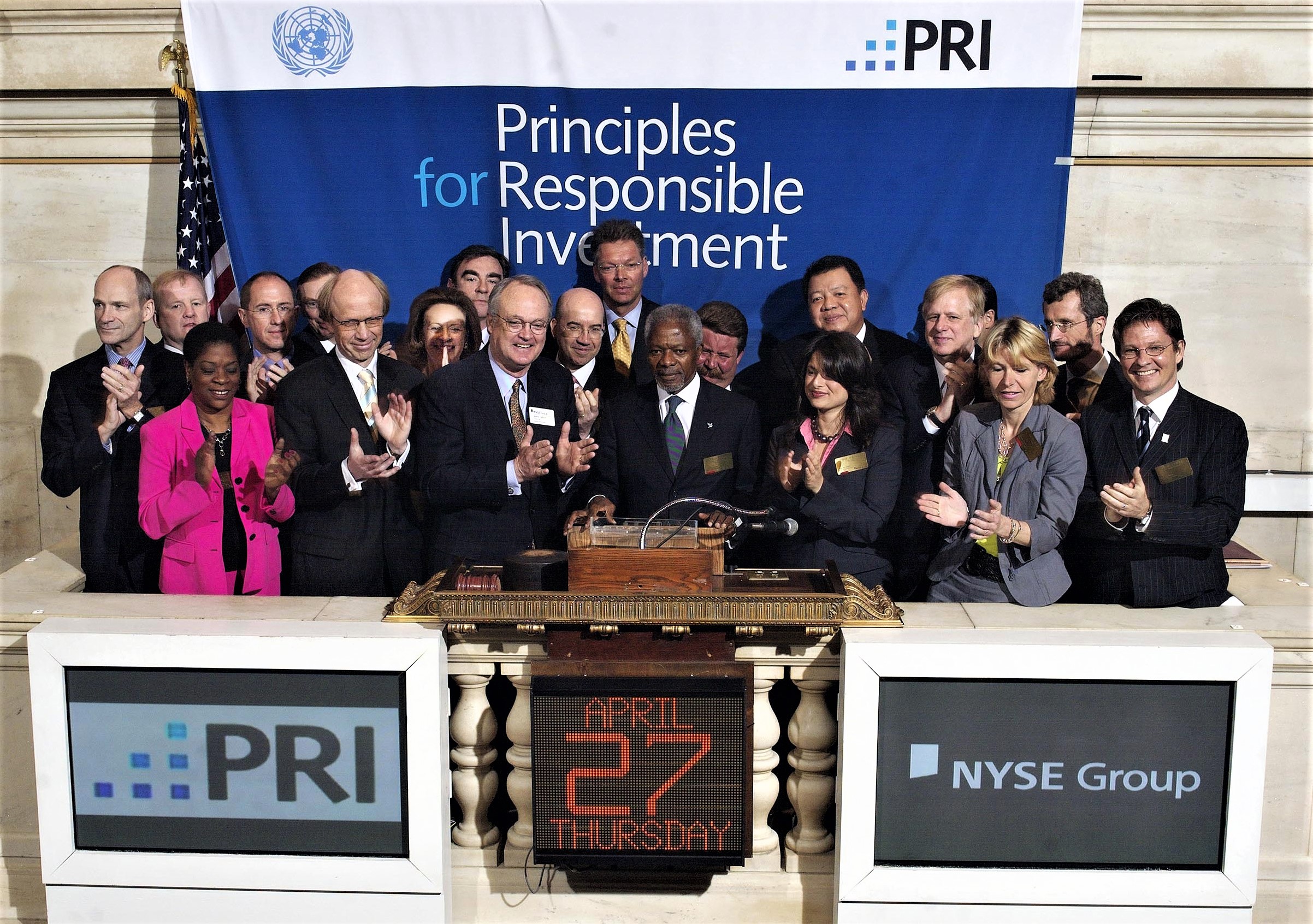 Launch of the U.N. Principles for Responsible Investment at the NYSE.