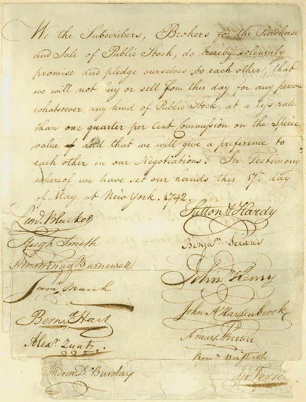 Buttonwood agreement