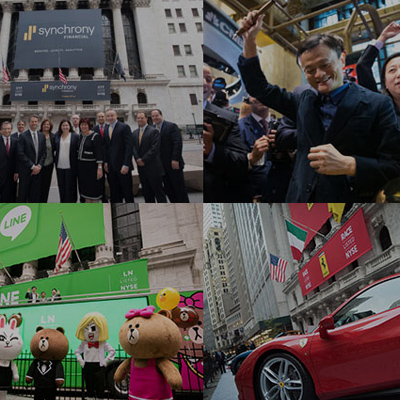 Bell ringing and excitement of IPOs at NYSE
